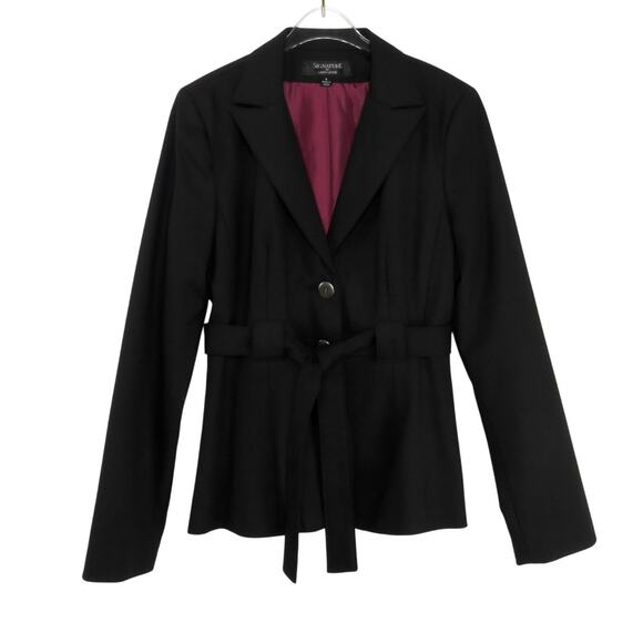 Larry Levine Black Women's Pantsuit Blazer & Straight Leg Dress Pants 4 Small - Picture 3 of 9